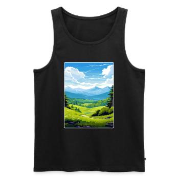 Great Smoky Mountains National Park Travel Poster - Men's Premium Organic Tank Top - black - Front - Michal (187cm)
