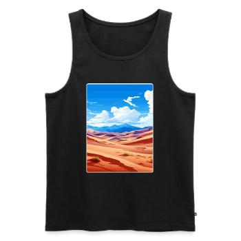 Great Sand Dunes National Park Colorado Travel WPA - Men's Premium Organic Tank Top - black - Front - AI Model Male 178 light (178cm)