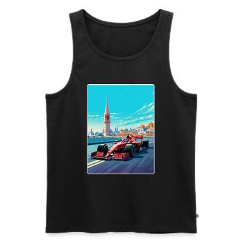 Istanbul Circuit Motorsport Rennen Türkei Reisen WPA - Männer Premium Bio Tank Top - Schwarz - Vorne - Michal (187cm)