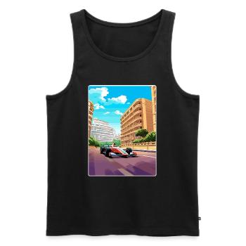 Monte Carlo Circuit Motorsport Race Monaco Race - Men's Premium Organic Tank Top - black - Front - Michal (187cm)