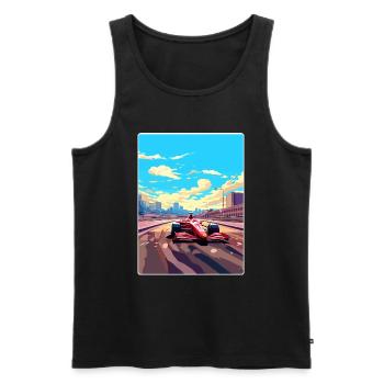 Barcelona Circuit Motorsport Rennen Spanien Reisen WPA - Männer Premium Bio Tank Top - Schwarz - Vorne - Michal (187cm)