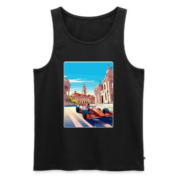 Barcelona Circuit Motorsport Rennen Spanien Reisen WPA - Männer Premium Bio Tank Top - Schwarz - Vorne - Michal (187cm)