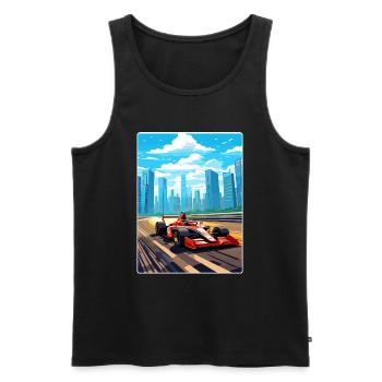 Shanghai Circuit Motorsport Race China Travel Card - Männer Premium Bio Tank Top - Schwarz - Vorne - AI Model Male 178 light (178cm)