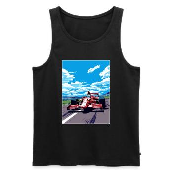 Circuit de Suzuka Motorsport Race Japon Peinture WPA - Débardeur bio Premium Homme - noir - Devant - Michal (187cm)