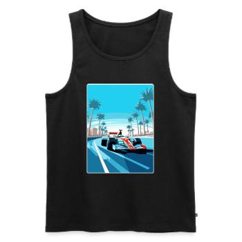 Abu Dhabi Circuit Motorsport Race Uae Travel Card - Männer Premium Bio Tank Top - Schwarz - Vorne - AI Model Male 178 light (178cm)
