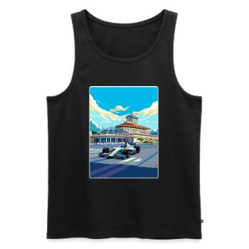 Circuit de Sotchi Motorsport Race Russian Travel Card - Débardeur bio Premium Homme - noir - Devant - Michal (187cm)