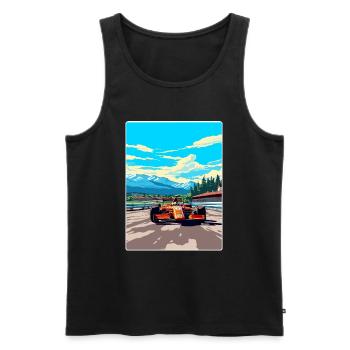 Spielberg Circuit Motorsport Rennen Österreich Reisen - Männer Premium Bio Tank Top - Schwarz - Vorne - AI Model Male 178 light (178cm)
