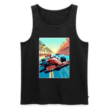 Abu Dhabi Circuit Motorsport Race Uae Travel Card - Männer Premium Bio Tank Top - Schwarz - Vorne - AI Model Male 178 light (178cm)