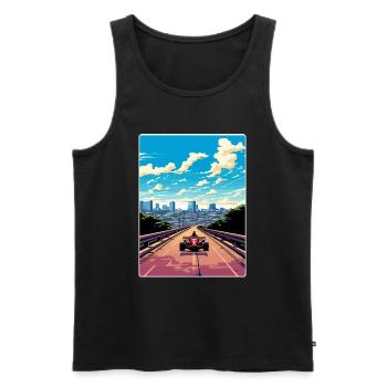 Austin Circuit Motorsport Rennen Texas Reiseposter - Männer Premium Bio Tank Top - Schwarz - Vorne - AI Model Male 178 light (178cm)