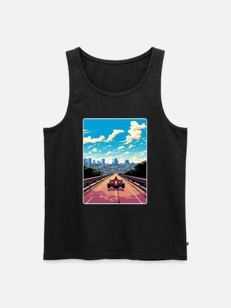Austin Circuit Motorsport Race Texas Travel Poster - Men's Premium Organic Tank Top - black