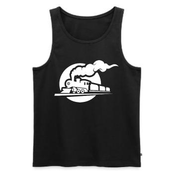 Croquis ferroviaire - Débardeur bio Premium Homme - noir - Devant - Michal (187cm)