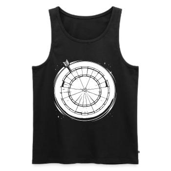 Dart Zeichnung - Männer Premium Bio Tank Top - Schwarz - Vorne - AI Model Male 178 light (178cm)