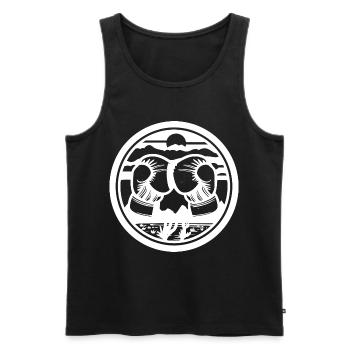 Boxing Sketch - Men's Premium Organic Tank Top - black - Front - AI Model Male 178 light (178cm)