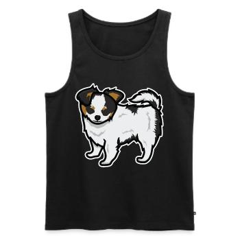 Dog Drawing - Men's Premium Organic Tank Top - black - Front - AI Model Male 178 light (178cm)