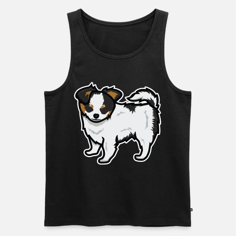 Hund Zeichnung - Männer Premium Bio Tank Top - Schwarz