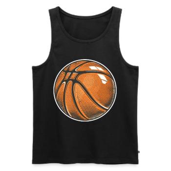 Basketball Ball Grafik - Männer Premium Bio Tank Top - Schwarz - Vorne - AI Model Male 178 light (178cm)