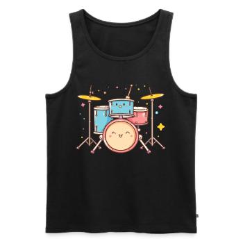 Trapset Cartoon Look - Männer Premium Bio Tank Top - Schwarz - Vorne - Michal (187cm)