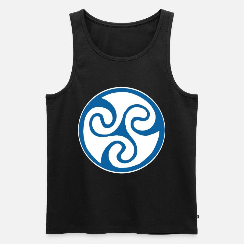 Blaues keltisches Symbol - Männer Premium Bio Tank Top - Schwarz