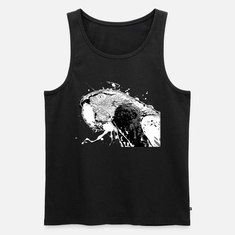 Papagei - Männer Premium Bio Tank Top - Schwarz