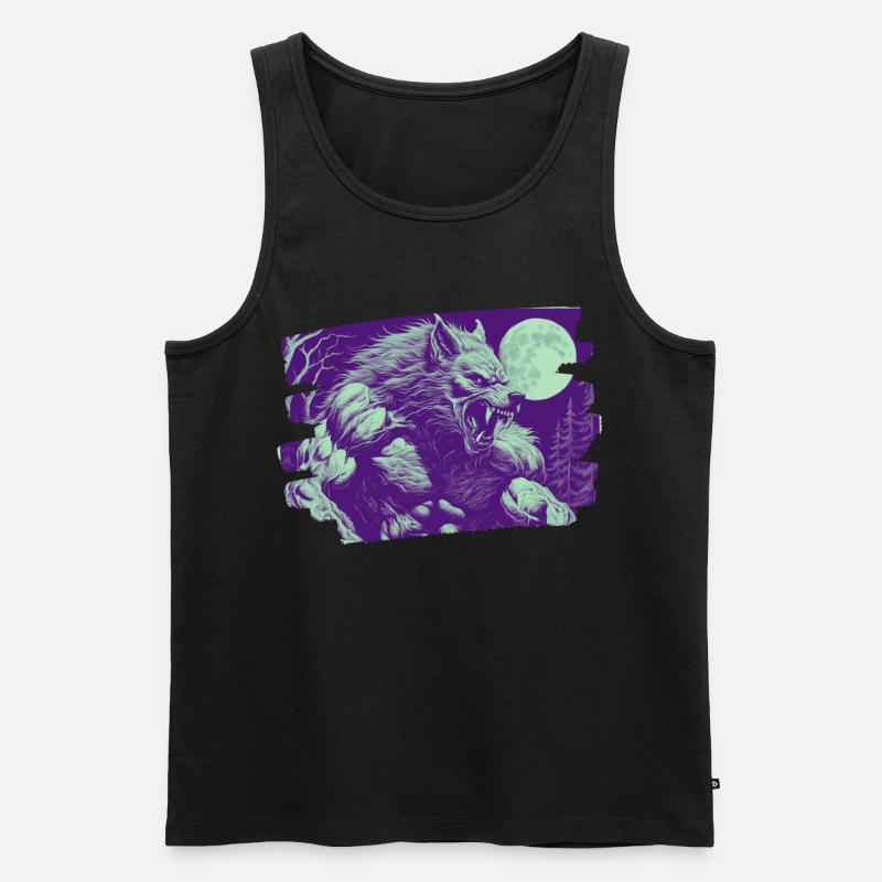 Wolfsblut - Männer Premium Bio Tank Top - Schwarz