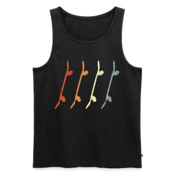 Skateboards Retro Look - Männer Premium Bio Tank Top - Schwarz - Vorne - AI Model Male 178 light (178cm)
