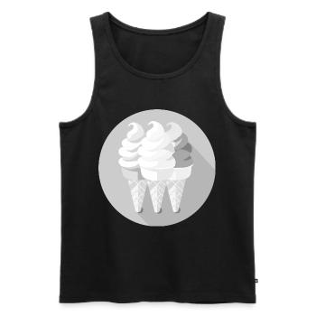 Eiswaffeln - Männer Premium Bio Tank Top - Schwarz - Vorne - AI Model Male 178 light (178cm)