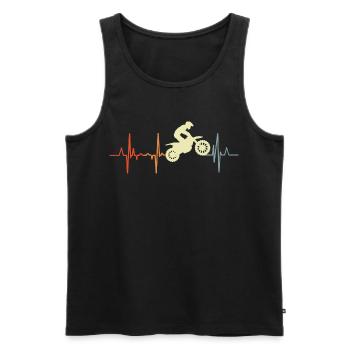 Ich liebe Motocross - Männer Premium Bio Tank Top - Schwarz - Vorne - Michal (187cm)