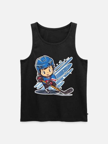 Eishockeyspieler Comic Look - Men's Premium Organic Tank Top - black