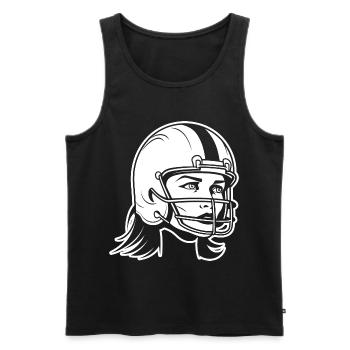 Joueur de football américain - Débardeur bio Premium Homme - noir - Devant - Michal (187cm)