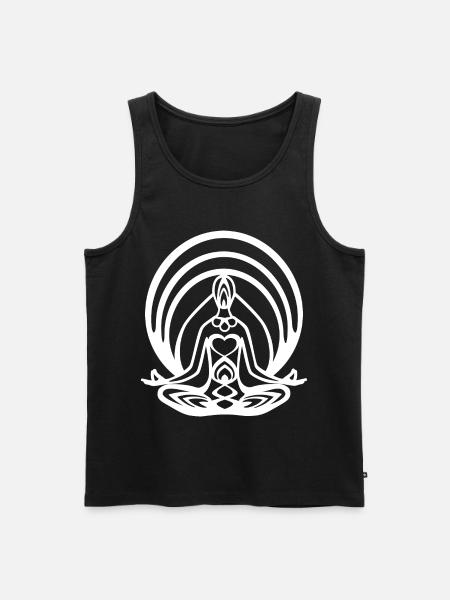 Meditation Lotus Chakra - Men's Premium Organic Tank Top - black