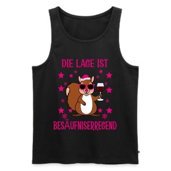 Lustiges Eichhörnchen - Männer Premium Bio Tank Top - Schwarz - Vorne - Michal (187cm)