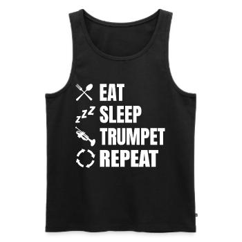 Manger Dormir Trompette Répéter - Débardeur bio Premium Homme - noir - Devant - Michal (187cm)