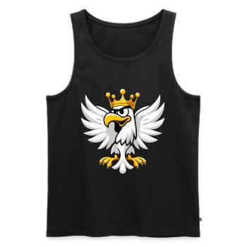 Polska Polen Adler Krone Emblem Cartoon Geschenk - Männer Premium Bio Tank Top - Schwarz - Vorne - AI Model Male 178 light (178cm)