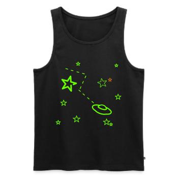 lost in space - Men's Premium Organic Tank Top - black - Front - AI Model Male 178 light (178cm)