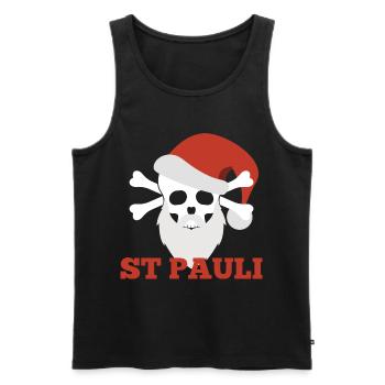 Noël de Sankt Pauli - Débardeur bio Premium Homme - noir - Devant - AI Model Male 178 light (178cm)