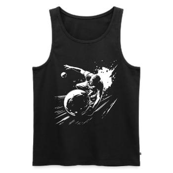 Graphiques de bowling - Débardeur bio Premium Homme - noir - Devant - AI Model Male 178 light (178cm)