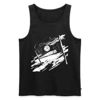 Croquis de volley-ball - Débardeur bio Premium Homme - noir - Devant - Michal (187cm)