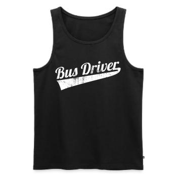 Busfahrer - Männer Premium Bio Tank Top - Schwarz - Vorne - Michal (187cm)