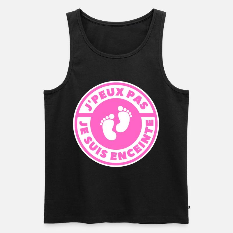 Ich kann nicht, ich bin schwanger - Männer Premium Bio Tank Top - Schwarz