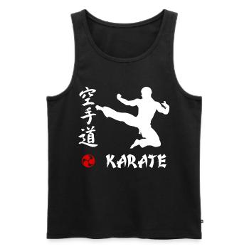 Karate weiss - Männer Premium Bio Tank Top - Schwarz - Vorne - Michal (187cm)
