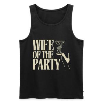 Wife of the Party Martini Design - Men's Premium Organic Tank Top - black - Front - Michal (187cm)
