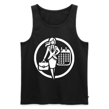 Erfolgreiche Frauen – Business Design - Männer Premium Bio Tank Top - Schwarz - Vorne - AI Model Male 178 light (178cm)
