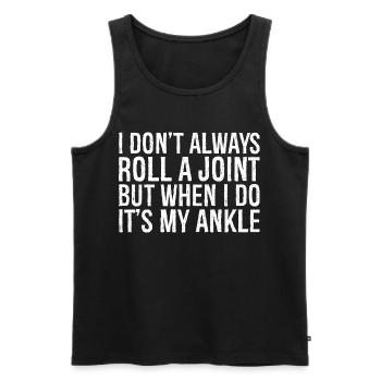 Ich drehe nicht immer einen Joint, aber wenn ich es tue, ist es - Männer Premium Bio Tank Top - Schwarz - Vorne - AI Model Male 178 light (178cm)