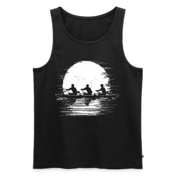 Ruderteam Skizze - Männer Premium Bio Tank Top - Schwarz - Vorne - AI Model Male 178 light (178cm)