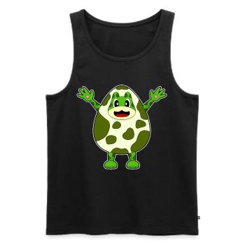Frosch Ei - Männer Premium Bio Tank Top - Schwarz - Vorne - AI Model Male 178 light (178cm)