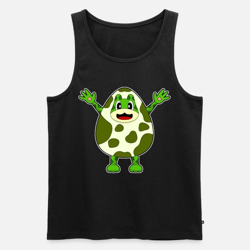 Frosch Ei - Männer Premium Bio Tank Top - Schwarz