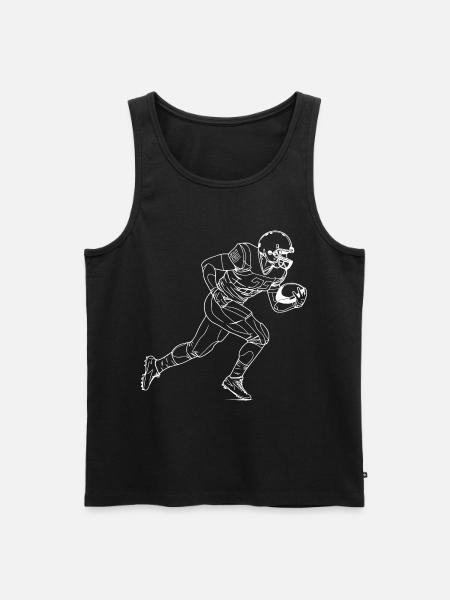 Football Player Drawing - Men's Premium Organic Tank Top - black