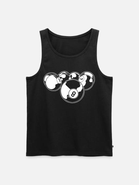 8 Ball Billiards - Men's Premium Organic Tank Top - black