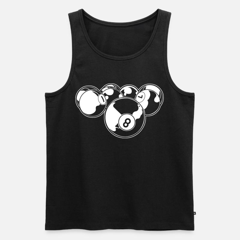 8 Ball Billard - Männer Premium Bio Tank Top - Schwarz