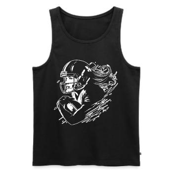 Footballspielerin - Männer Premium Bio Tank Top - Schwarz - Vorne - Michal (187cm)